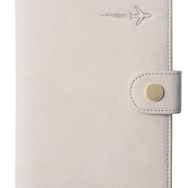 Genuine Leather Passport Case, RFID Passport Cover with Credit Card Holder for Women and Men Family ID Travel
