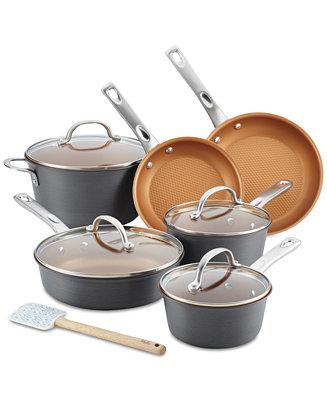 11-Pc. Hard-Anodized Aluminum Cookware Set