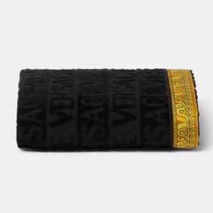 Baroque Small Towel in Black