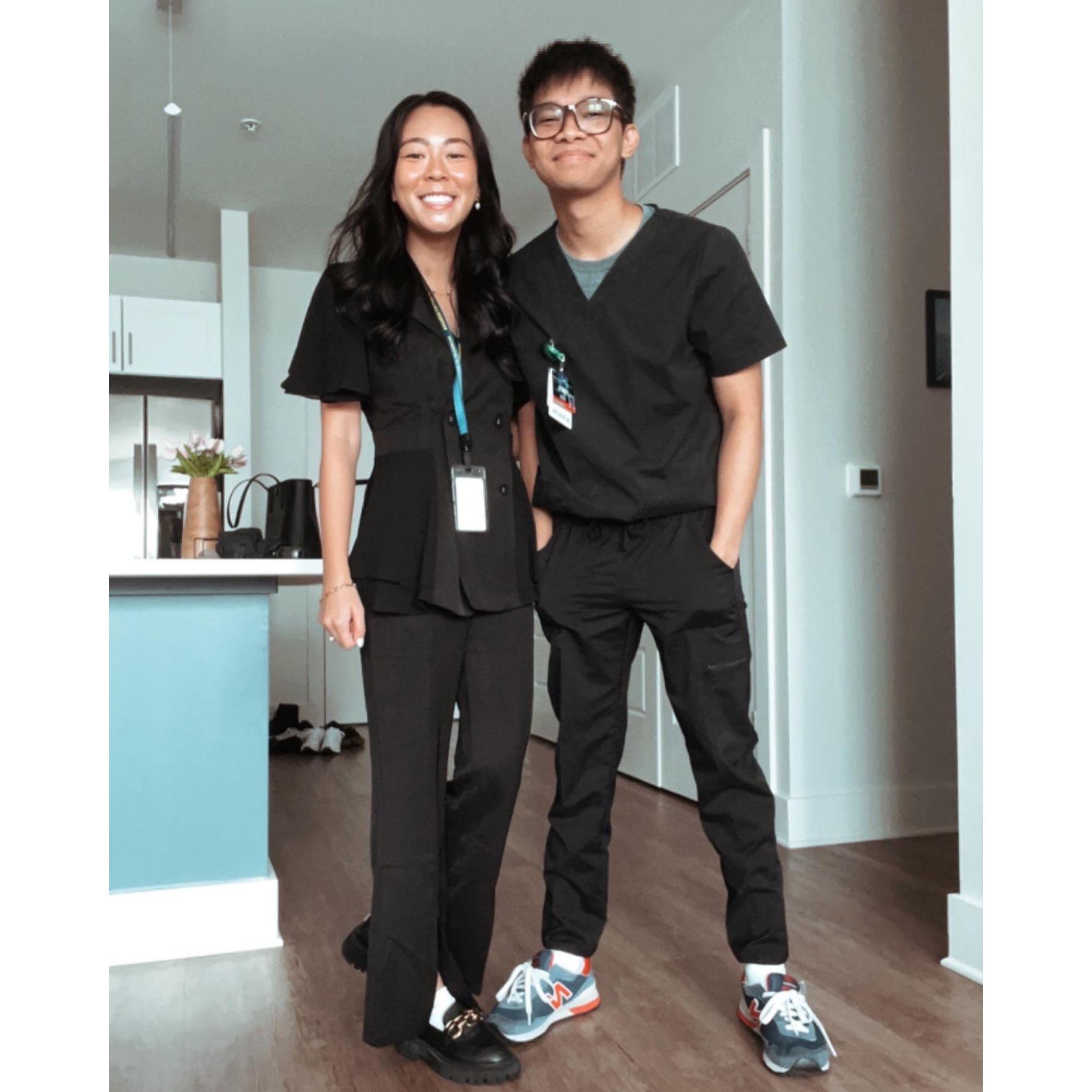 Our first day of graduate school! Nam started at UTHSC College of Medicine and Helen started at Southern College of Optometry!