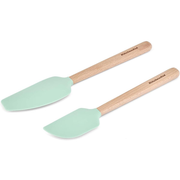 KitchenAid Beechwood Spatula Set, 2-Piece, Spearmint
