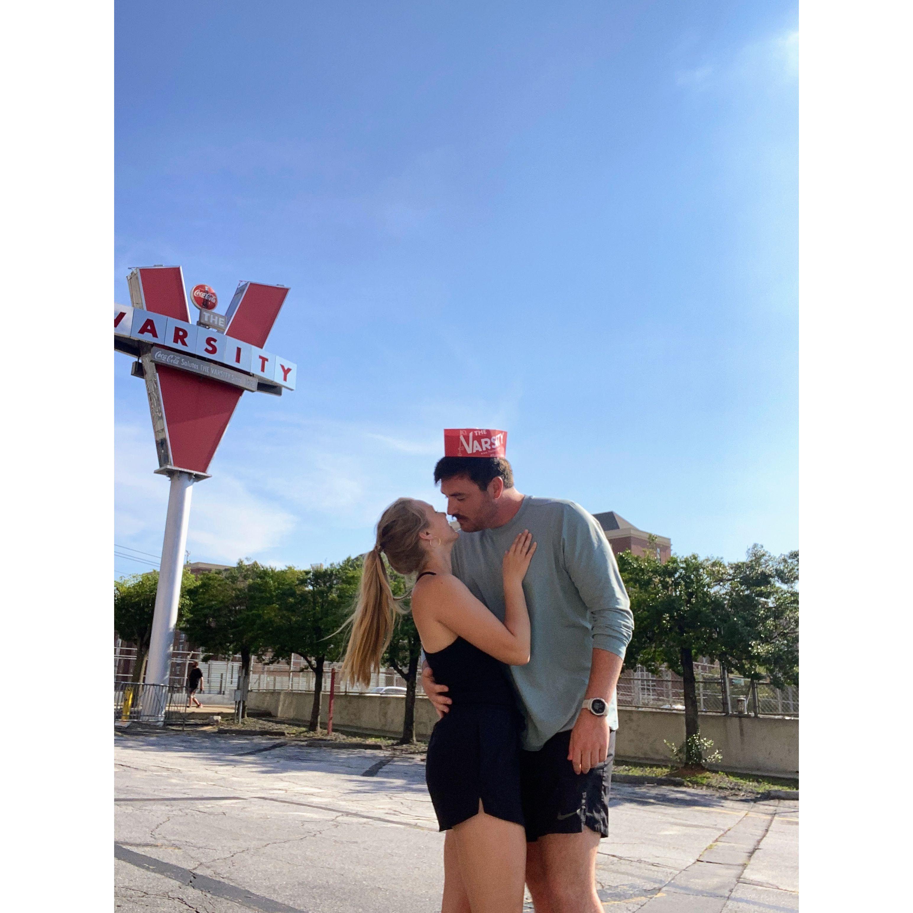 We bawled our eyes out driving to the airport after this selfie timer photo :(