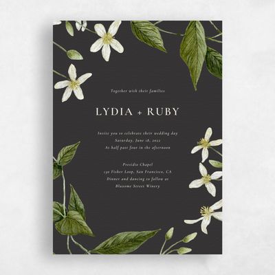 Charcoal, Grey Wedding Invitation - Marlette