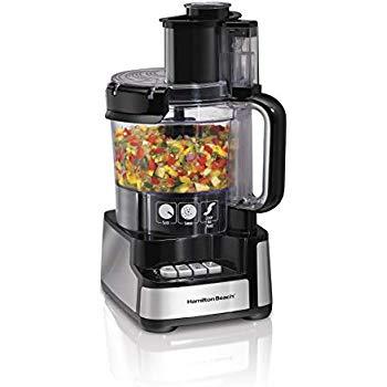 Hamilton Beach 12-Cup Stack & Snap Food Processor & Vegetable Chopper, Black (70725A)