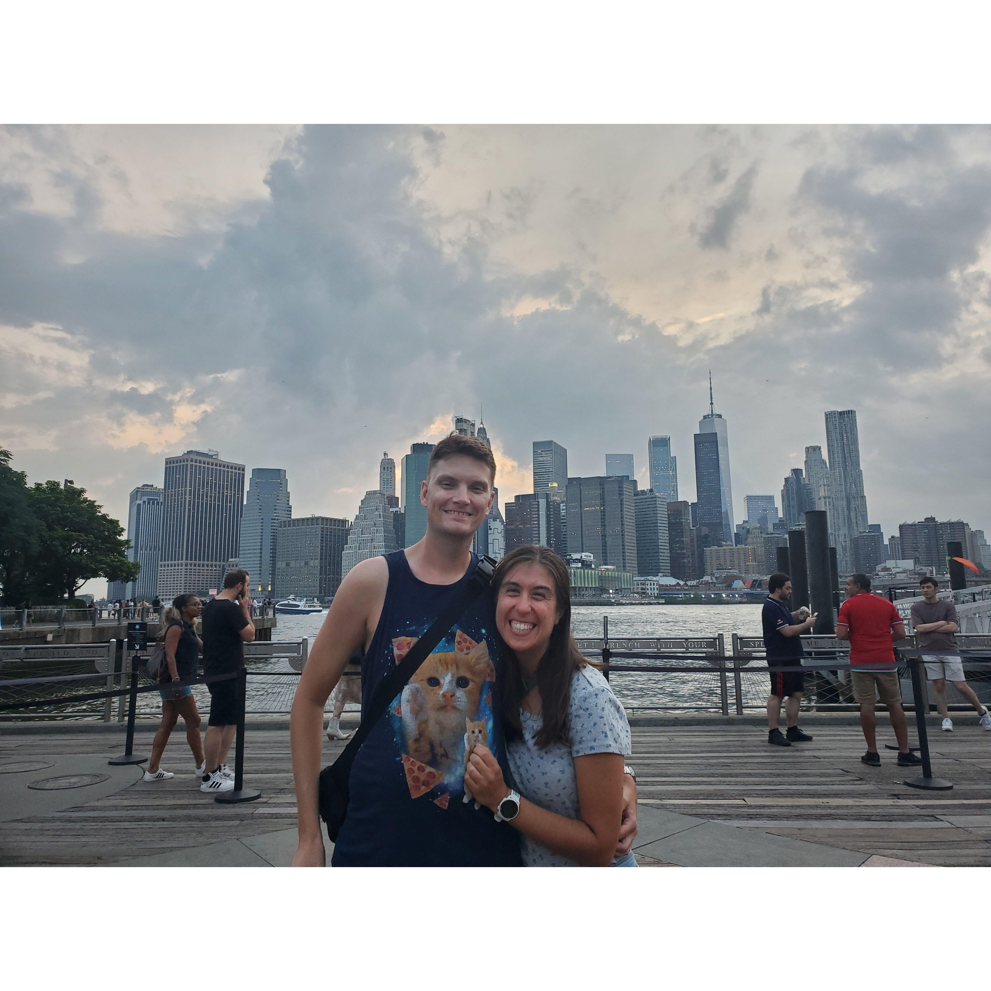 The Manhattan Skyline as seen from Brooklyn, NY.