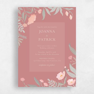 Blush, Pink Wedding Invitation - Blysse Frame