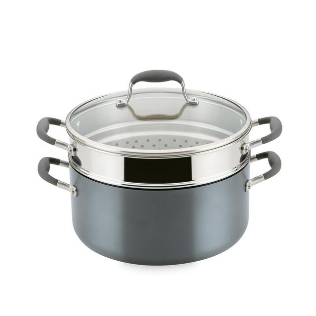 Anolon Advanced Home Hard-Anodized Nonstick 8.5-Qt. Wide Stockpot with Multi-Function Insert