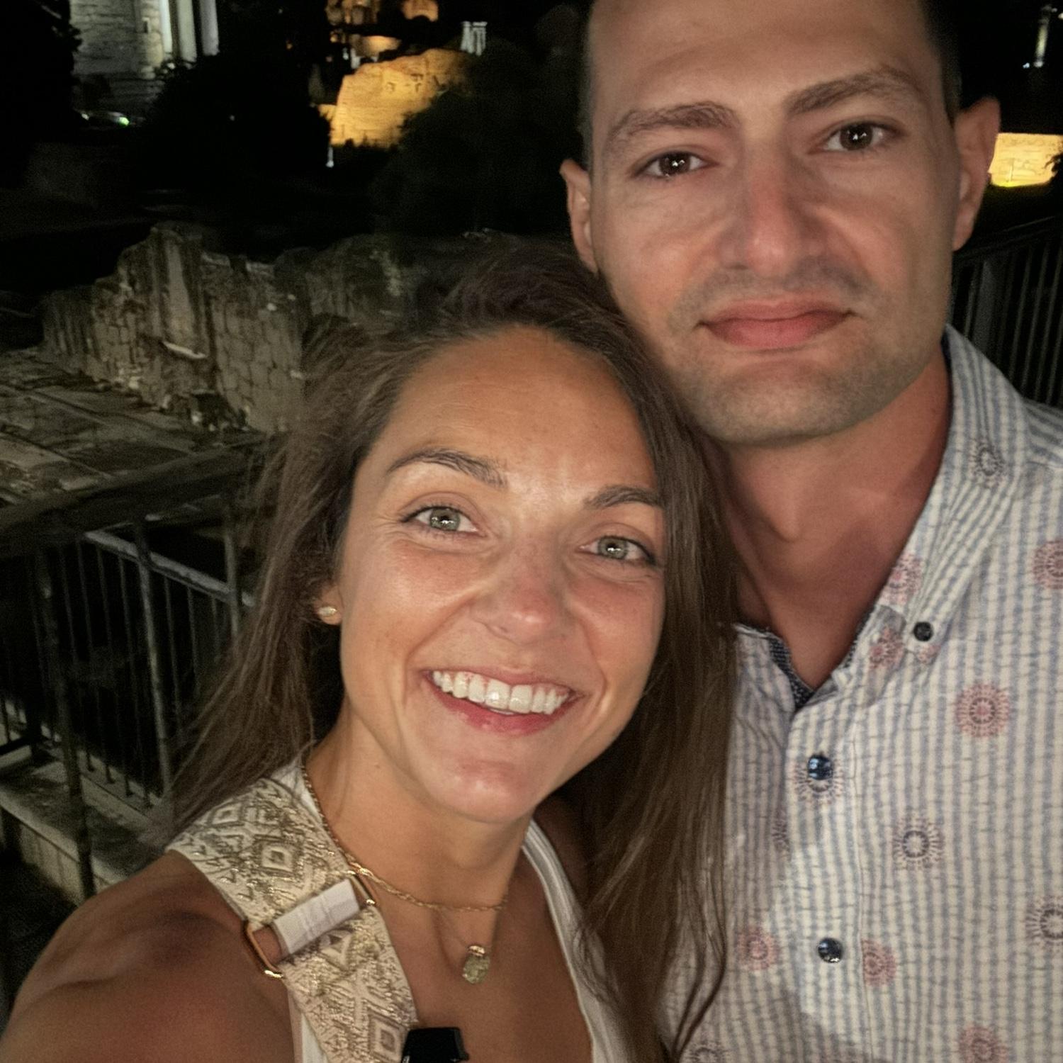 After we got engaged in Rome, Italy!