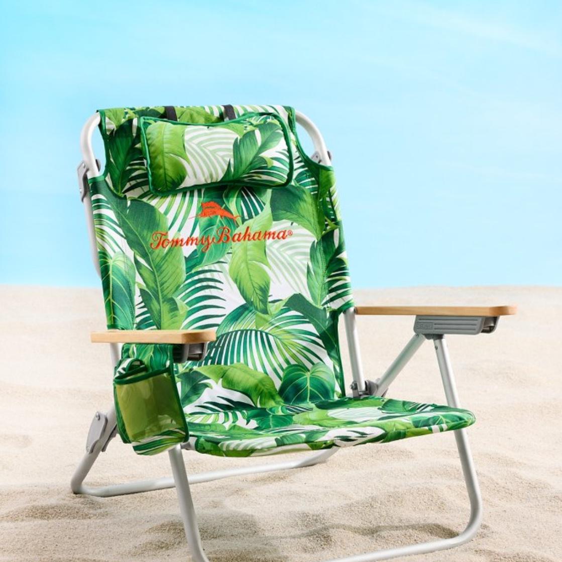 Tommy Bahama Tropical Fronds Deluxe Backpack Beach Chairs