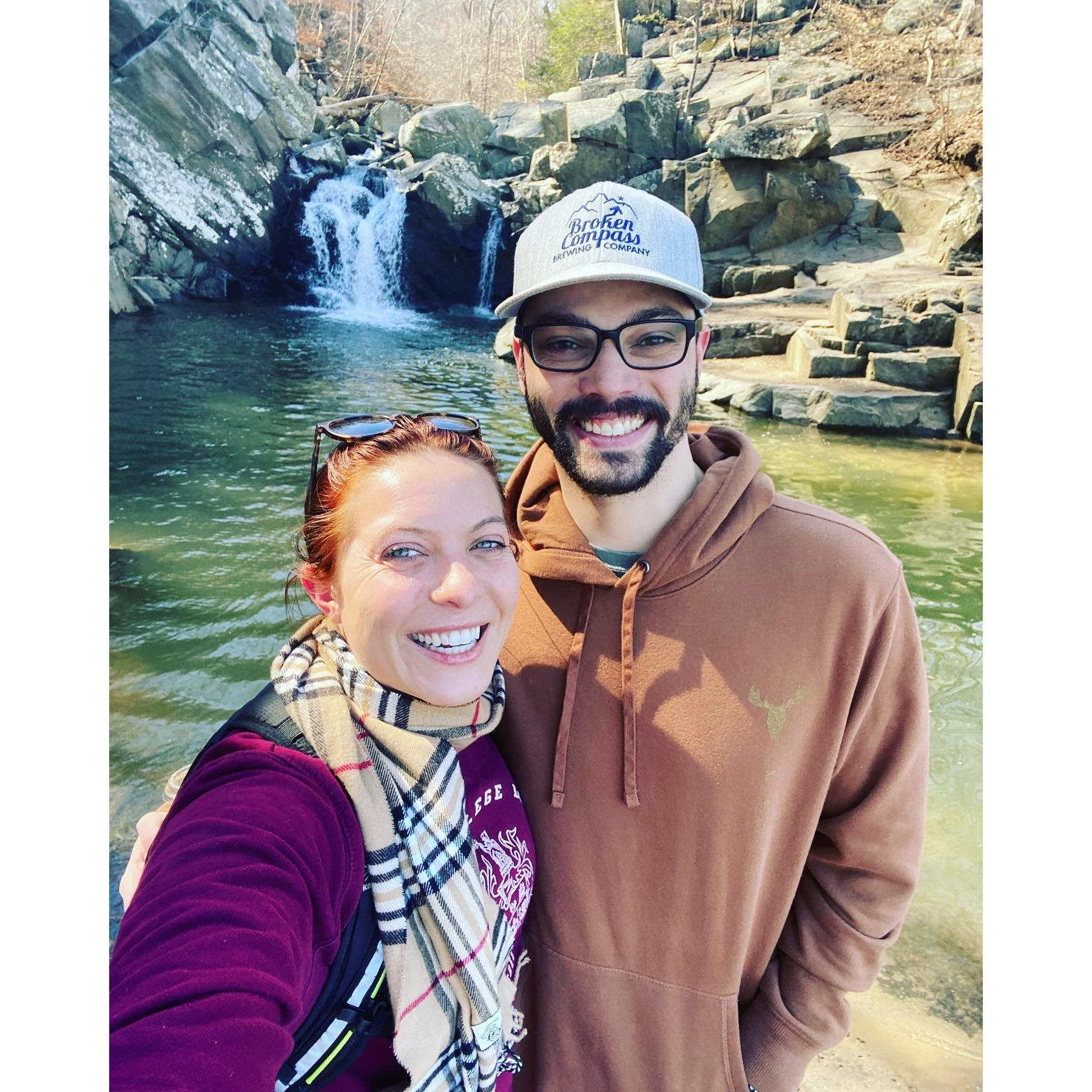 This was the first picture we ever took together! Dani may have fallen in the water right after this was taken.