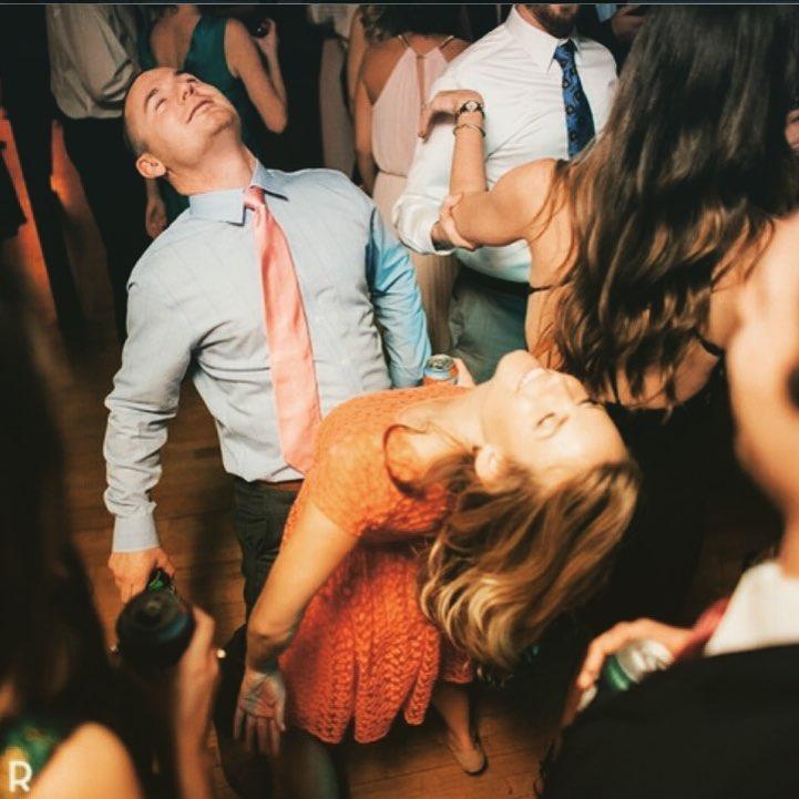 We are professional wedding guests! So excited to dance at our own wedding!