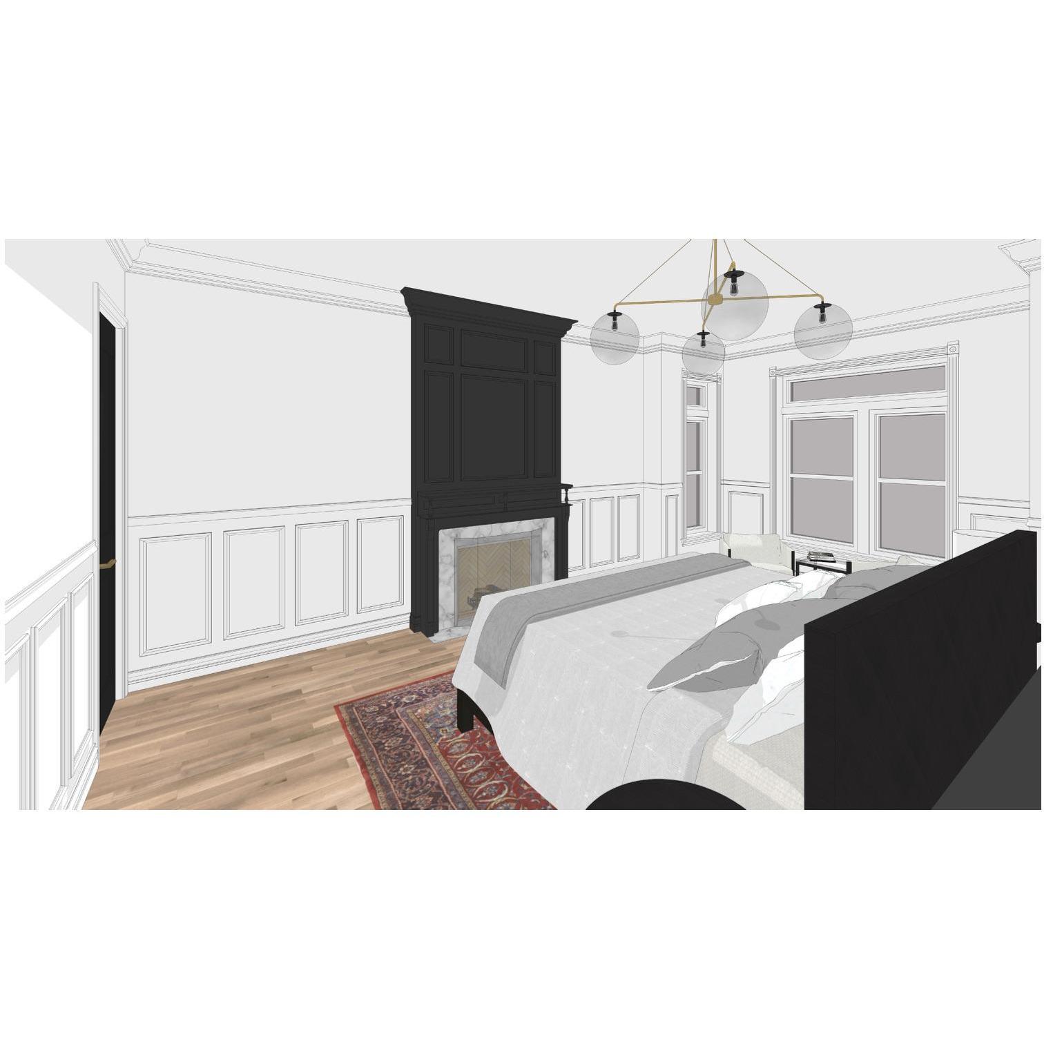 Rendering of the new master bedroom