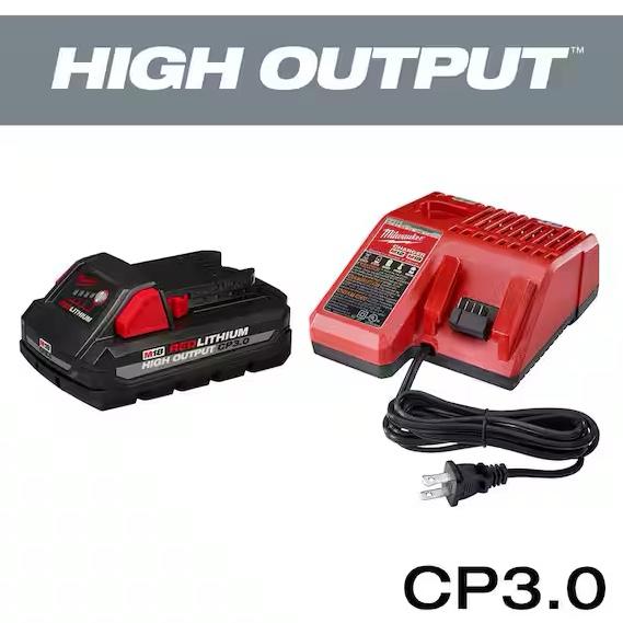 Milwaukee M18 18-Volt Lithium-Ion HIGH OUTPUT Starter Kit with One 3.0Ah Battery and Charger 48-59-1835