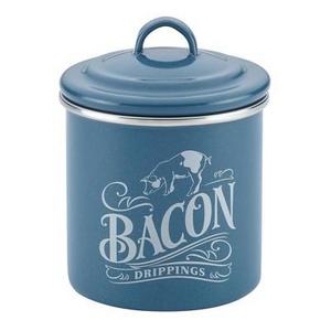 Ayesha Curry™ Enamel on Steel Bacon Food Storage Box 4"x 4" Twilight Teal