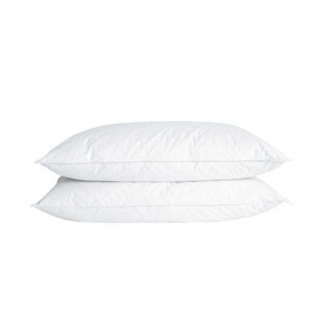 UNIKOME 2 Pack White Goose Feather & Down Bed Pillows, Standard Size