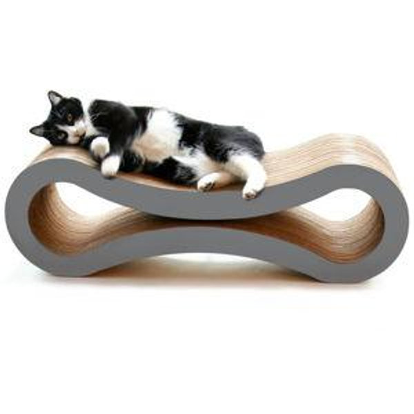 PETFUSION Ultimate Cat Scratcher Lounge Toy (Grey)