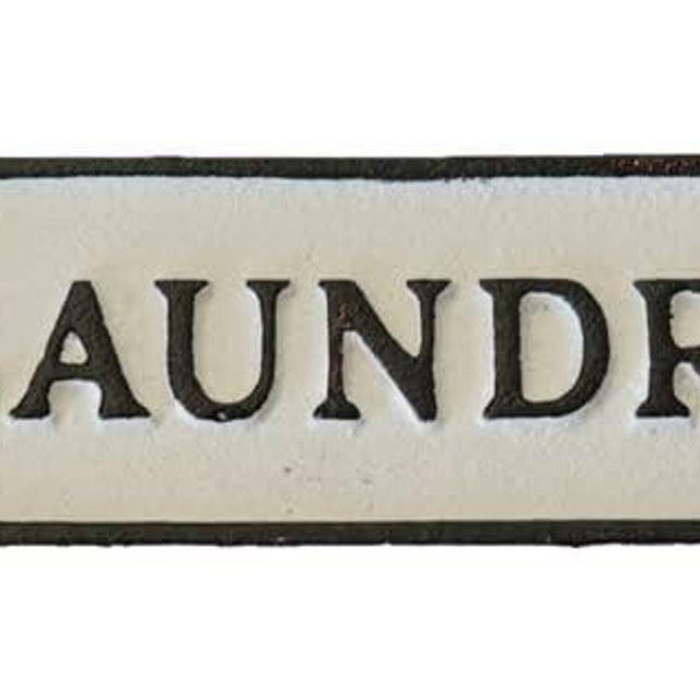Cast Iron Laundry Sign, Door Plaques, Farmhouse Decor