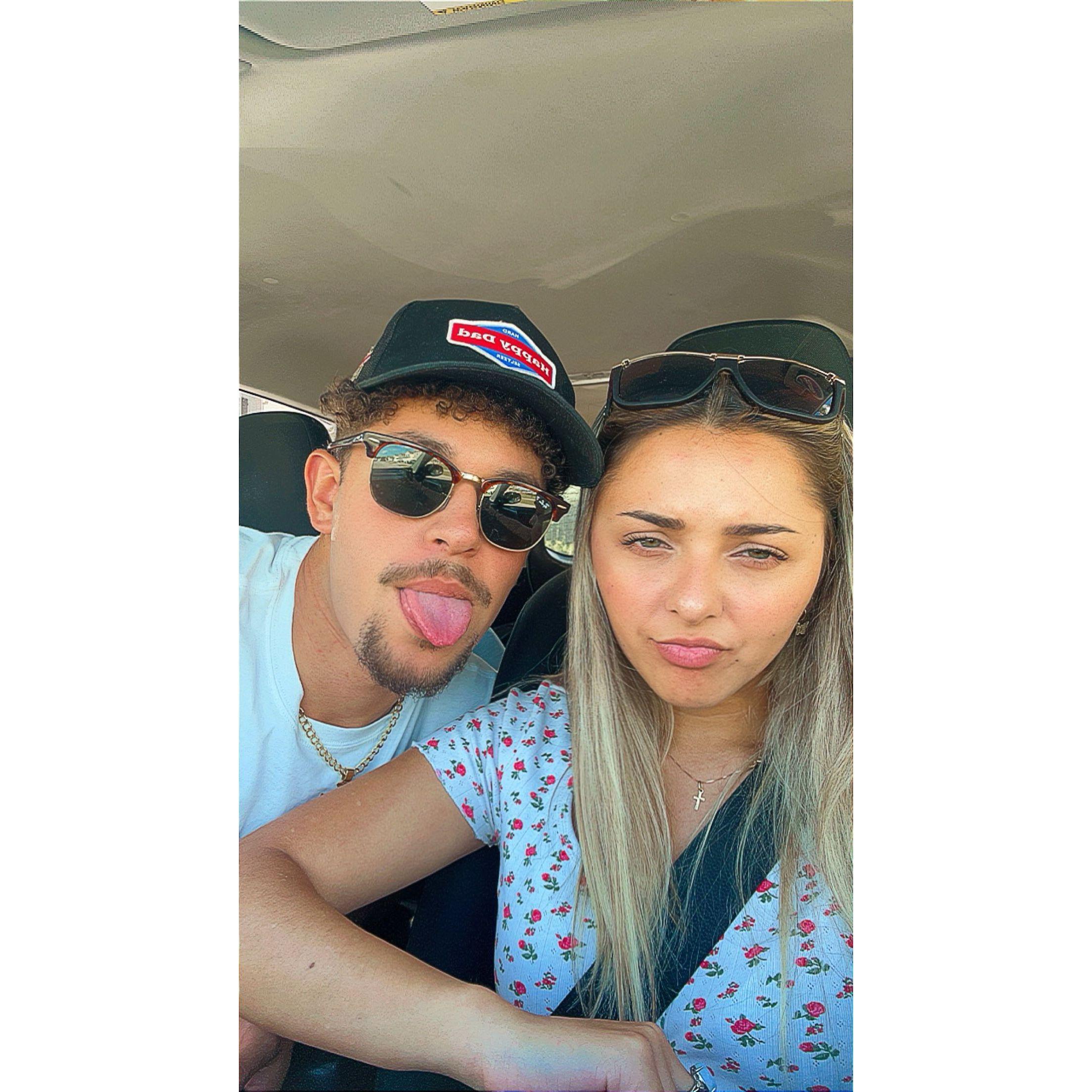 On our way to Elgin to visit Mariana's host family