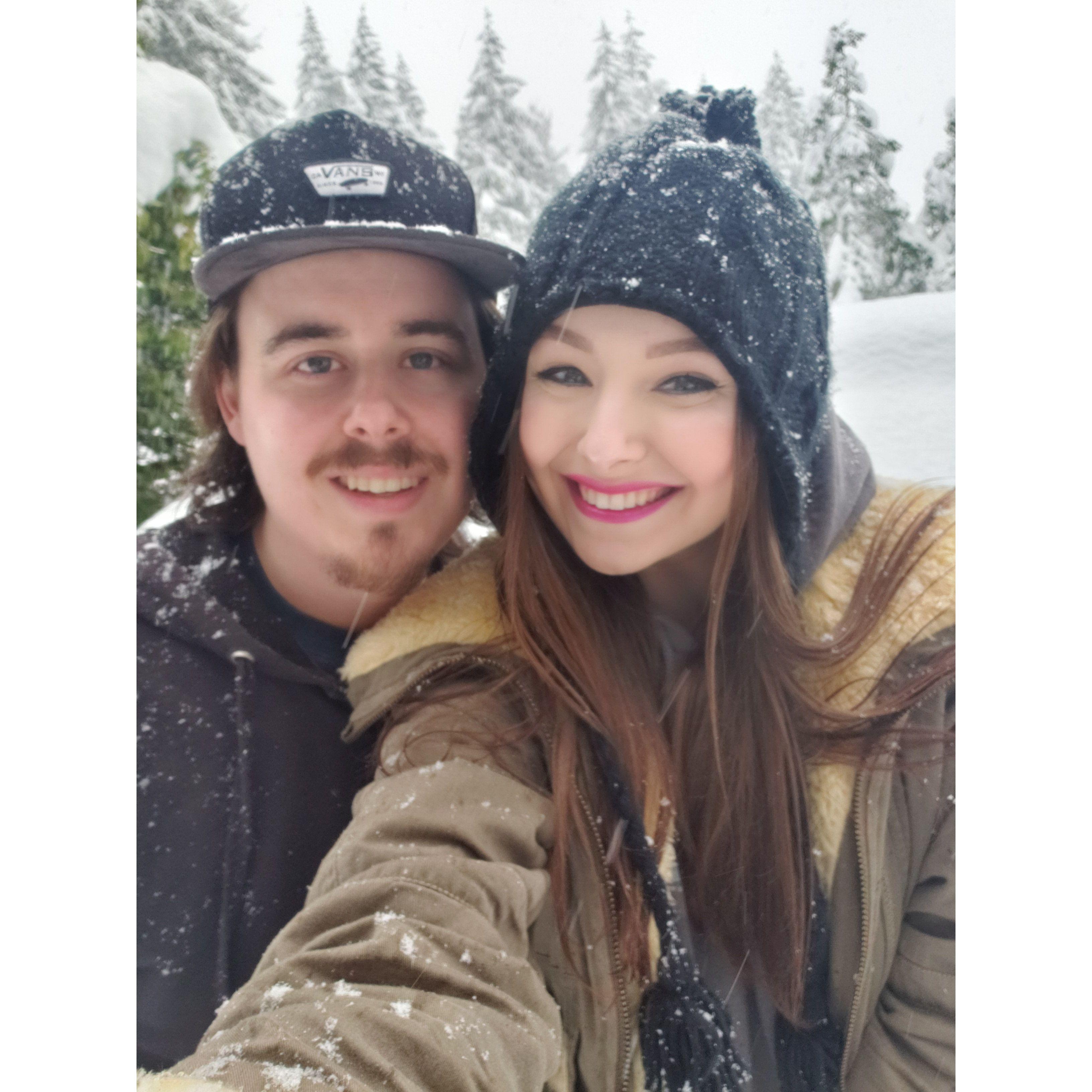 Snow day bliss. Right after this, we couldn’t resist a snowball fight!