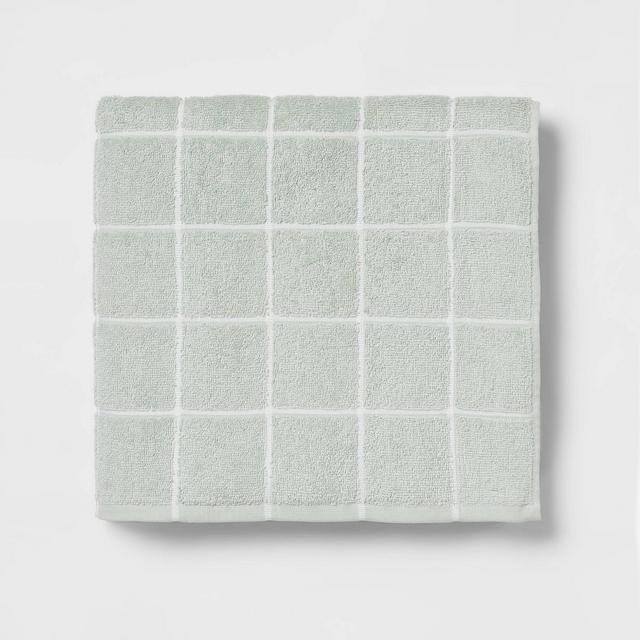 Everyday Grid Bath Towel Mint - Room Essentials™