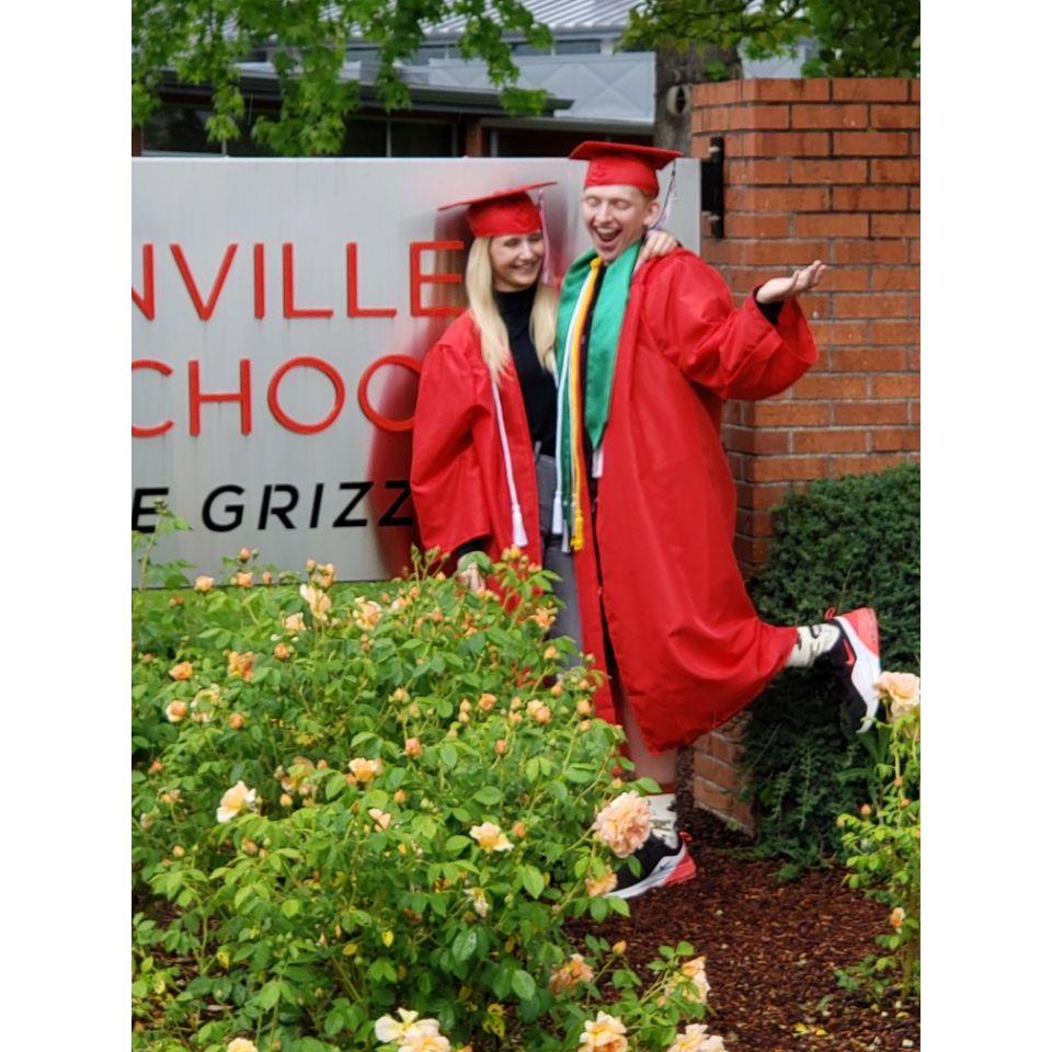 High School was officially a wrap! We collected our diplomas moments before this!