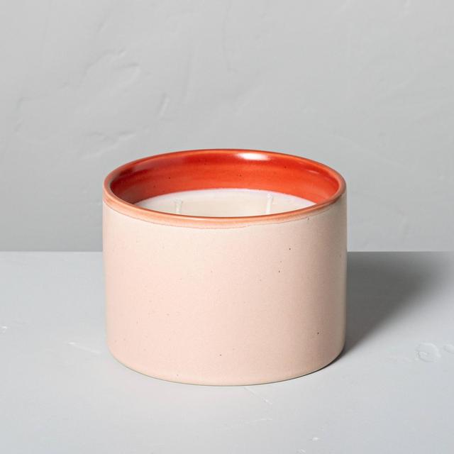 10.8oz Citrus Grove Two-Tone 2-Wick Ceramic Seasonal Candle - Hearth & Hand™ with Magnolia