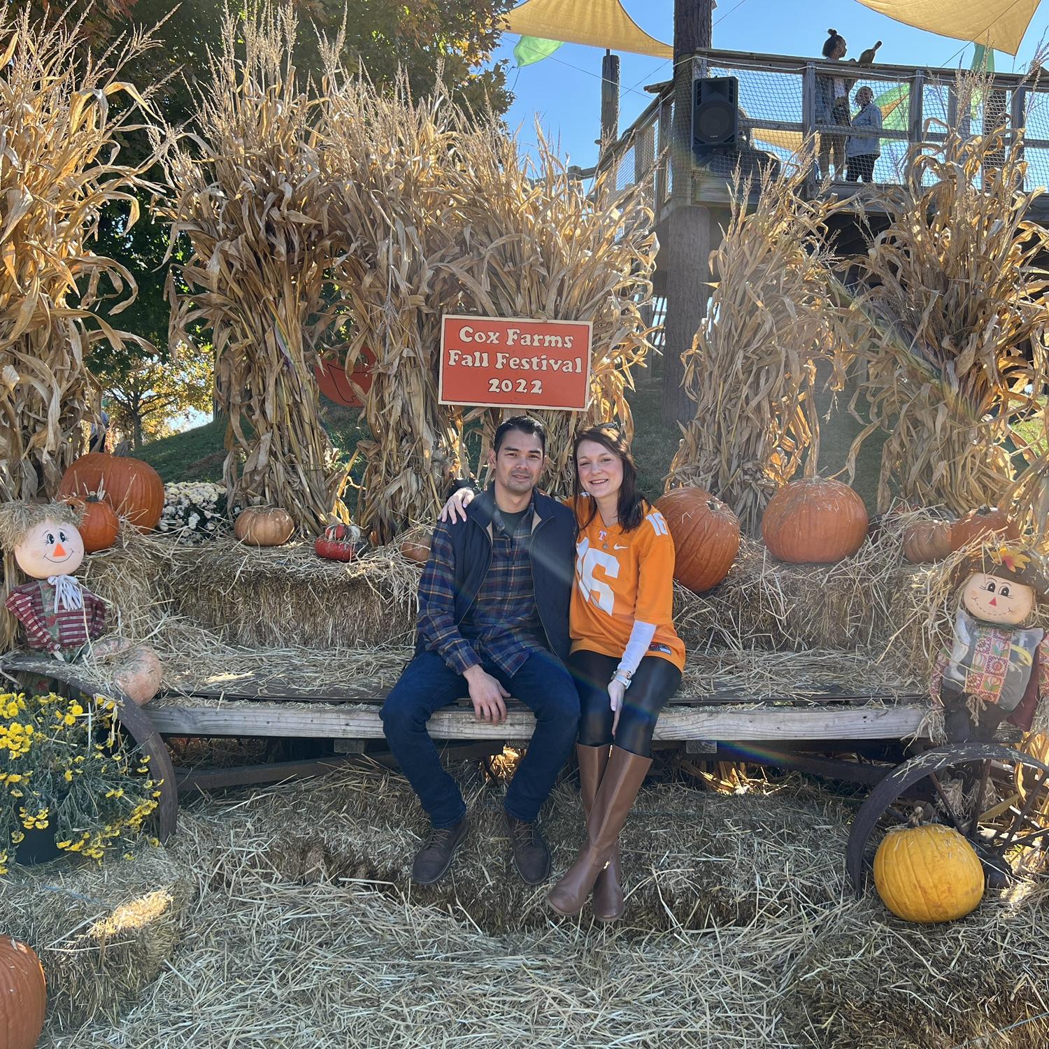 1st pumpkin patch adventure at Cox Farms