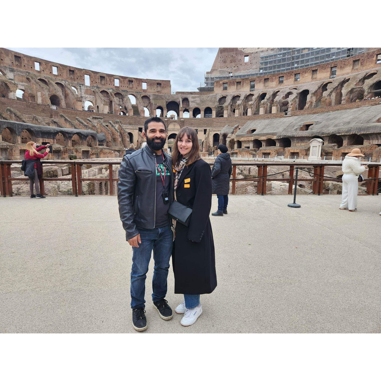 The Roman Colosseum *almost* all to ourselves!