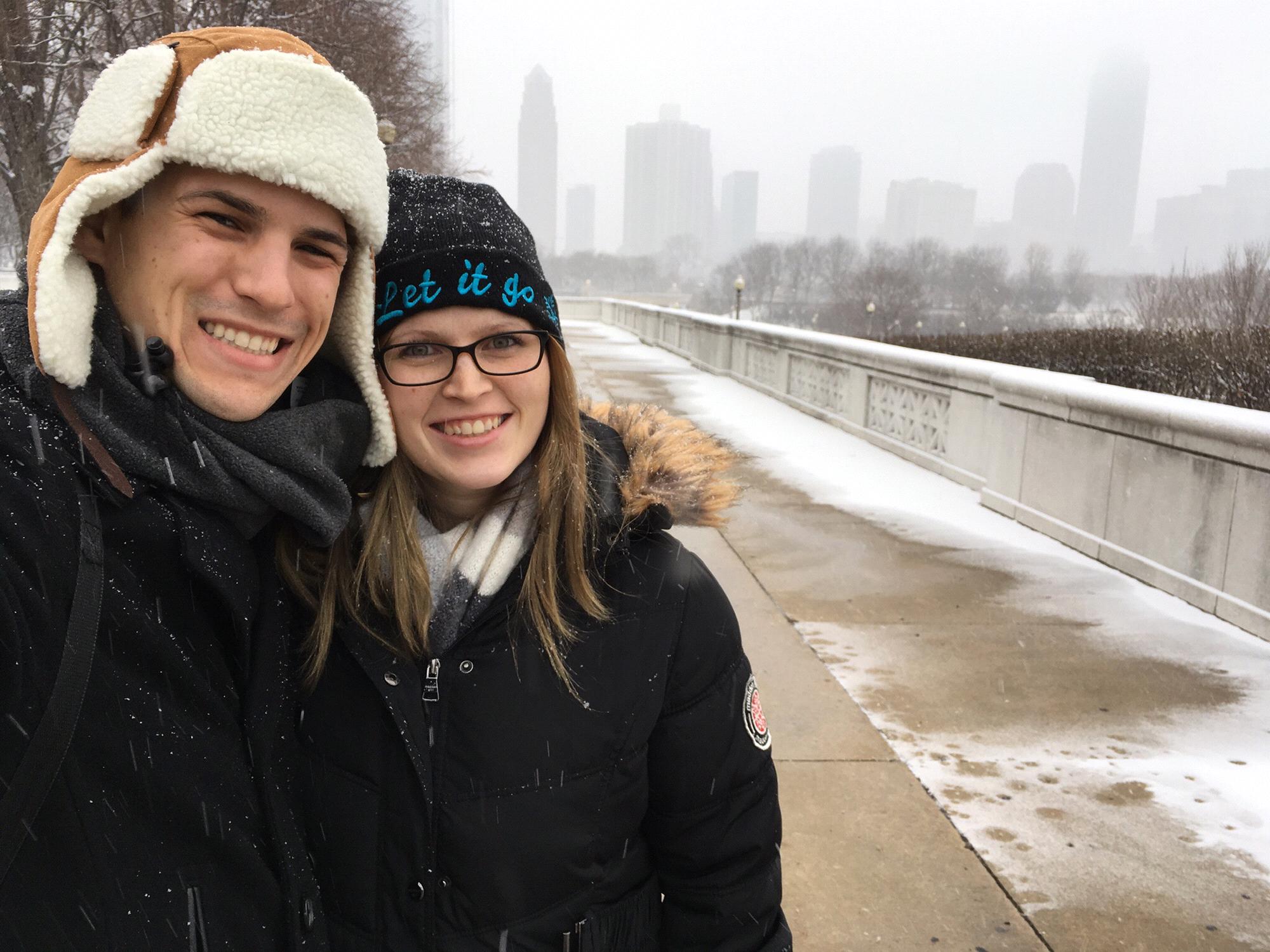 Downtown for our 4 year anniversary