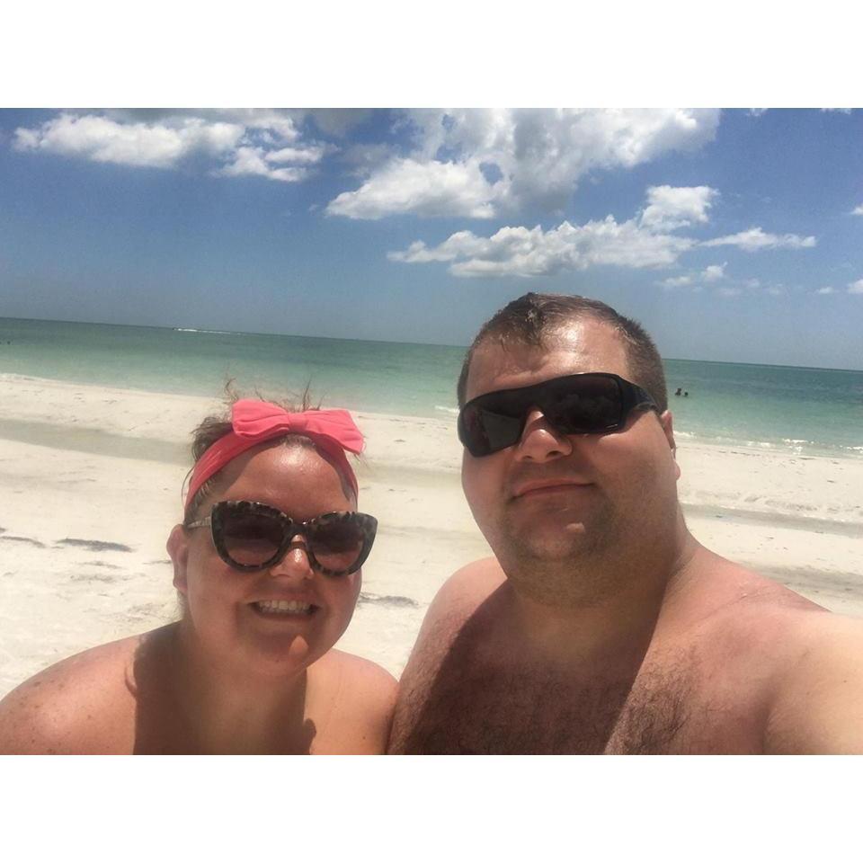 One of our many beach trips together.