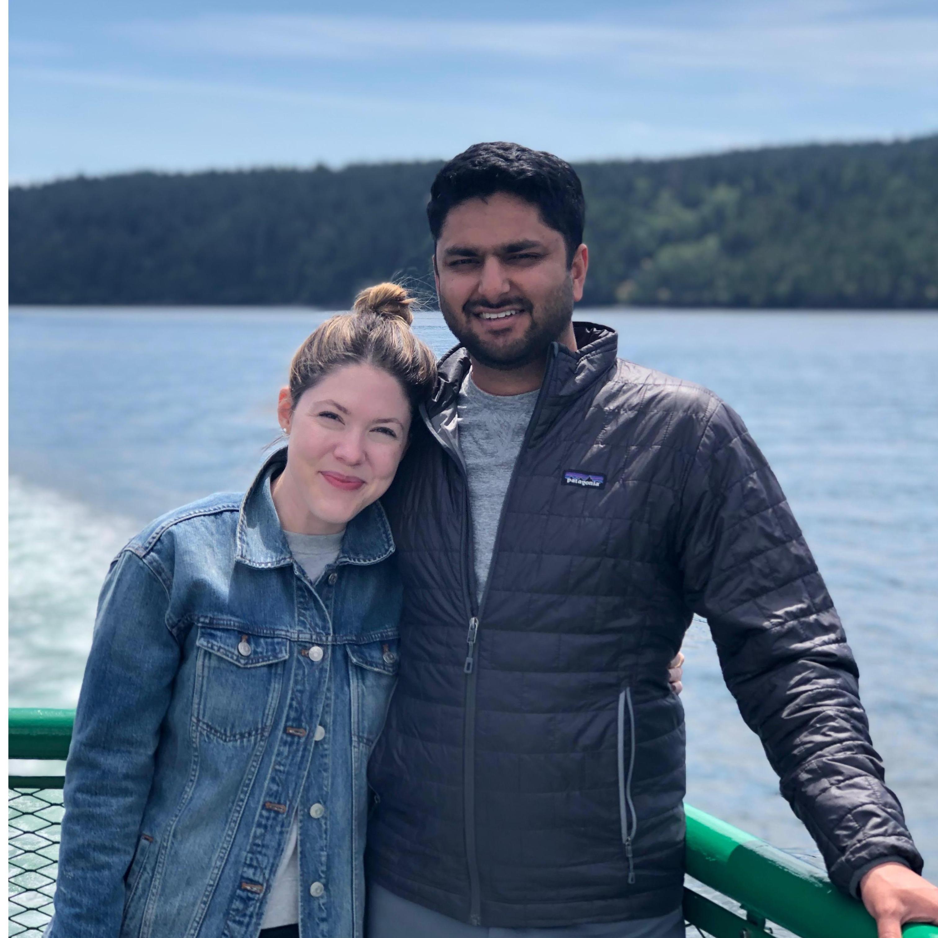 Enjoying a ferry ride among the San Juan Islands in Washington State.