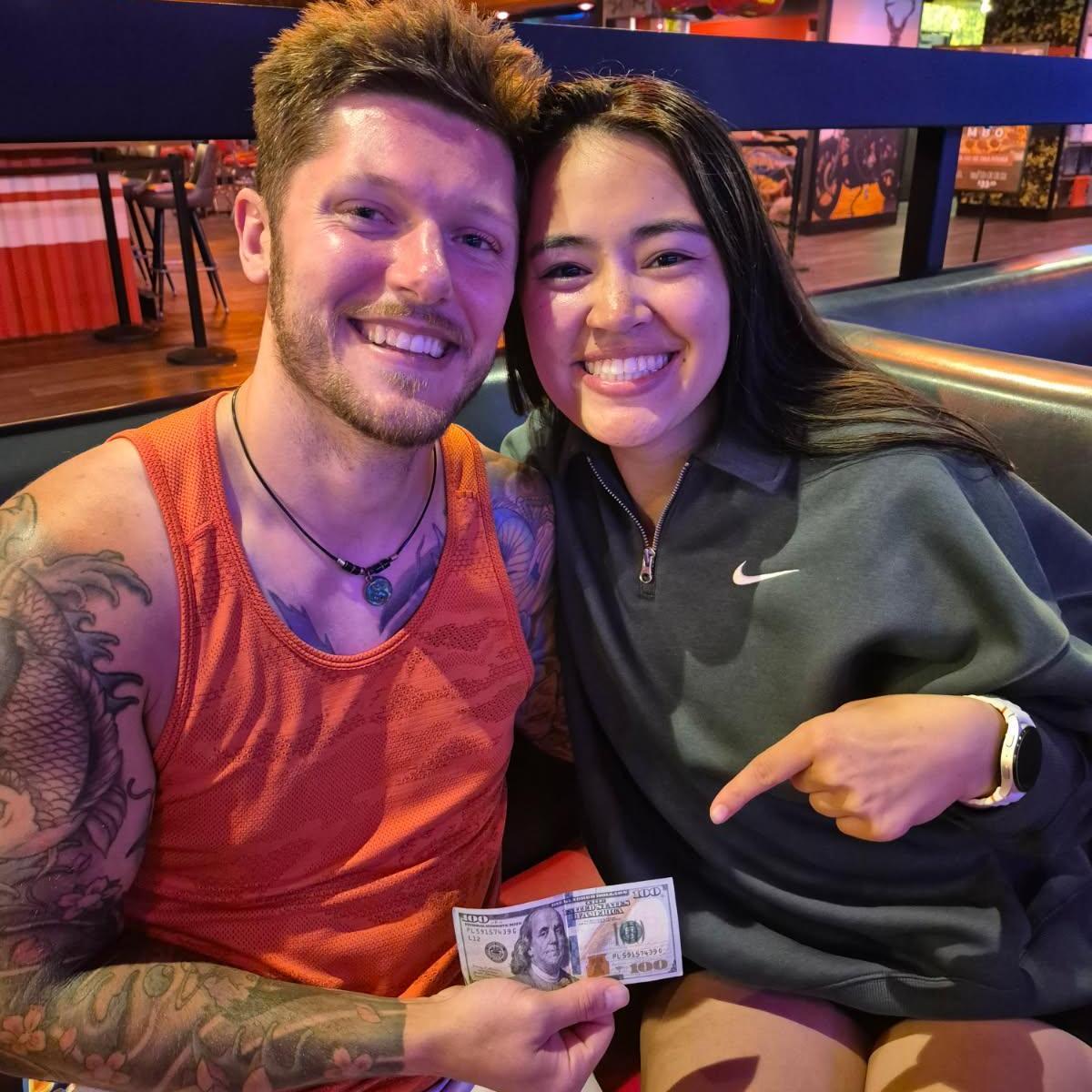 Won a bowling bet