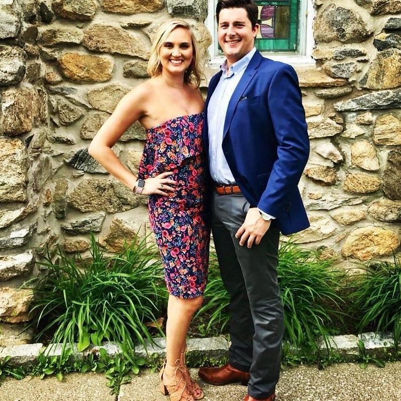 Wedding guests in New York at Lauren's cousin Emma's wedding in May 2018.