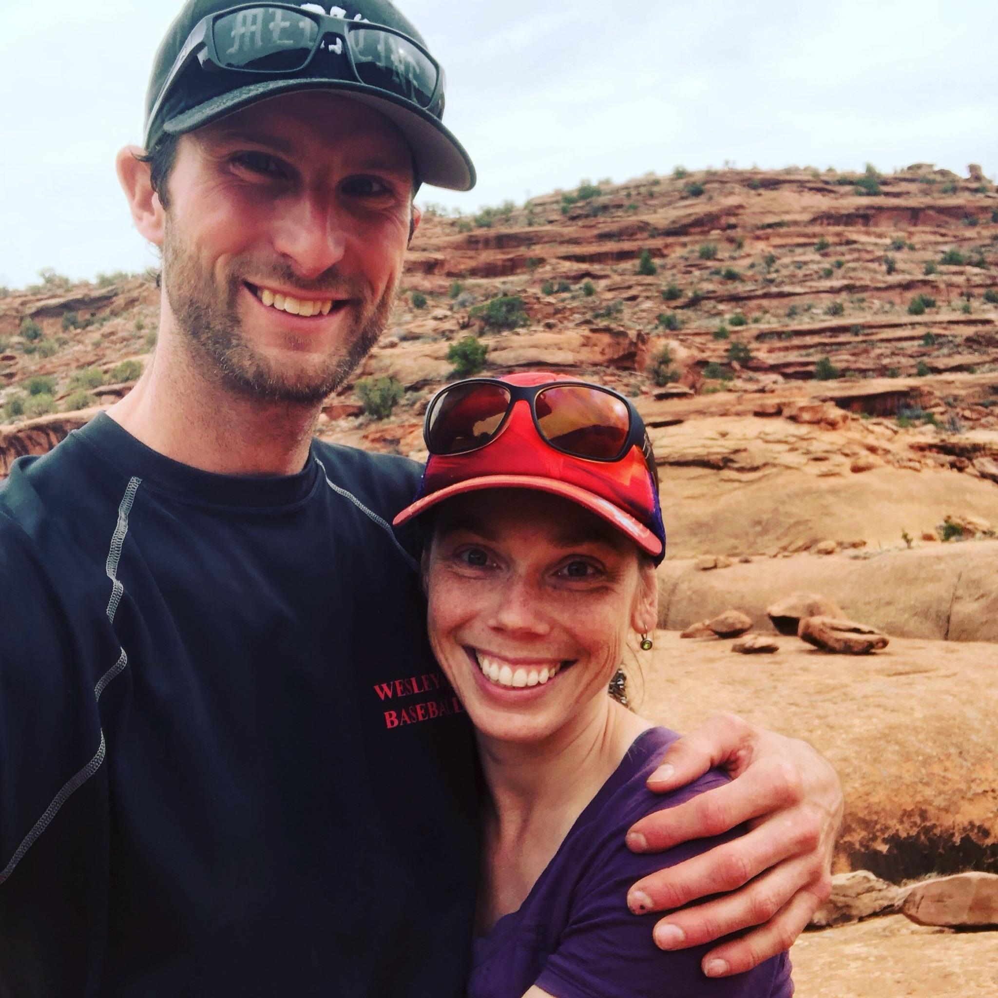 Our "engagement photo." Jon proposed while on a backpacking trip through Grand Staircase Escalante National Monument