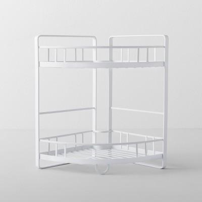 Kitchen Cabinet Organizer Corner Shelf 2 Tier White - Made By Design™