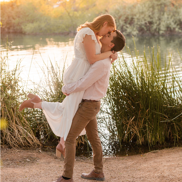 One of our favorite pictures from our engagement photo session! Our wonderful photographer called this "The Notebook" pose, after the iconic scene in the romantic comedy movie.
