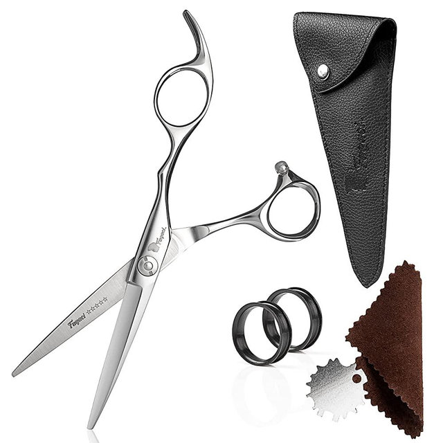 Fagaci Professional Hair Scissors 6” Extremely Sharp Blades, Fine Cutting 440C Steel Hair Cutting Scissors Professional, Hair Shears, Barber Scissors Set for Men and Women, Haircut Scissors Hair Kit