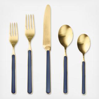Fantasia Ice Oro 5-Piece Flatware Set, Service for 1