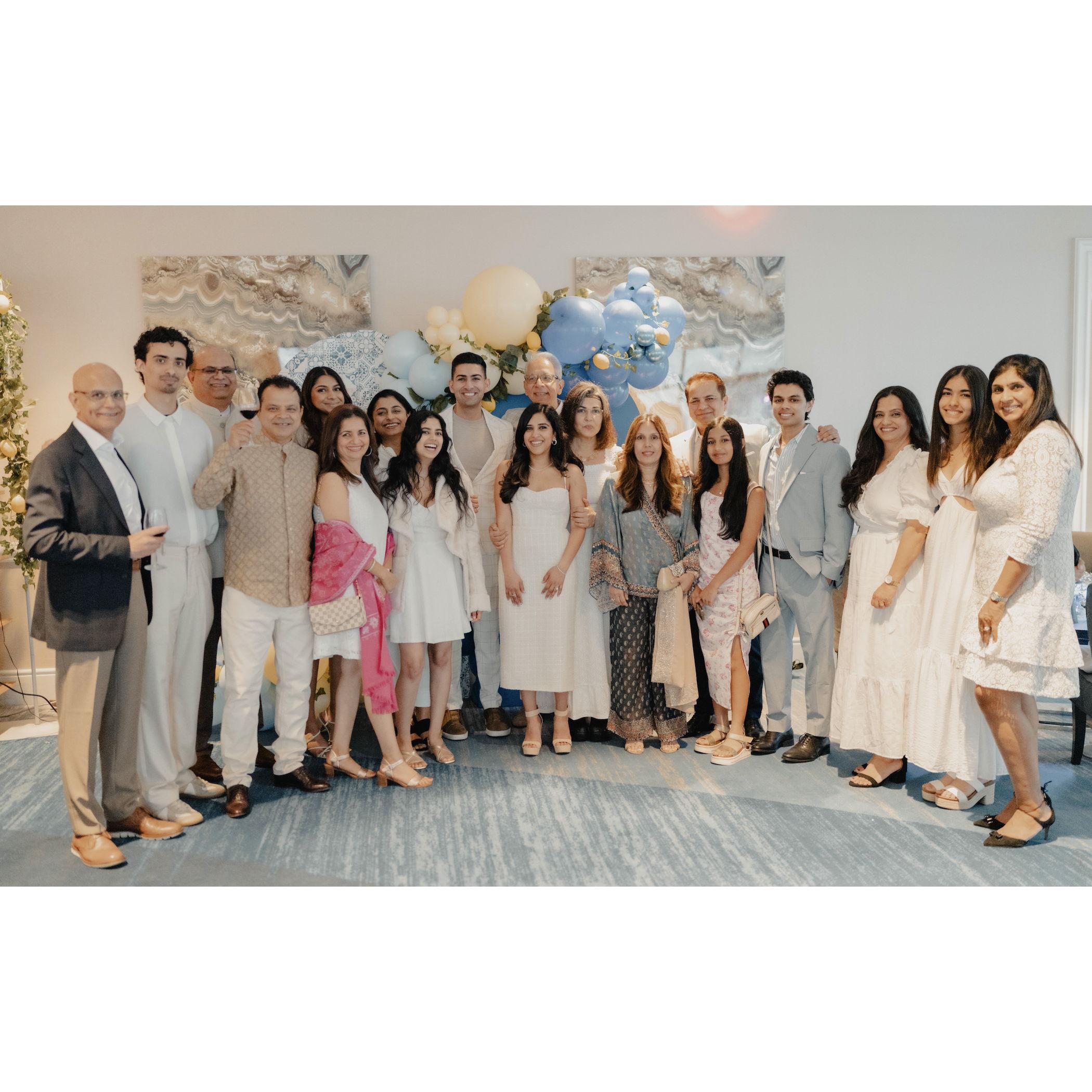 Jai's family friends at our engagement party!