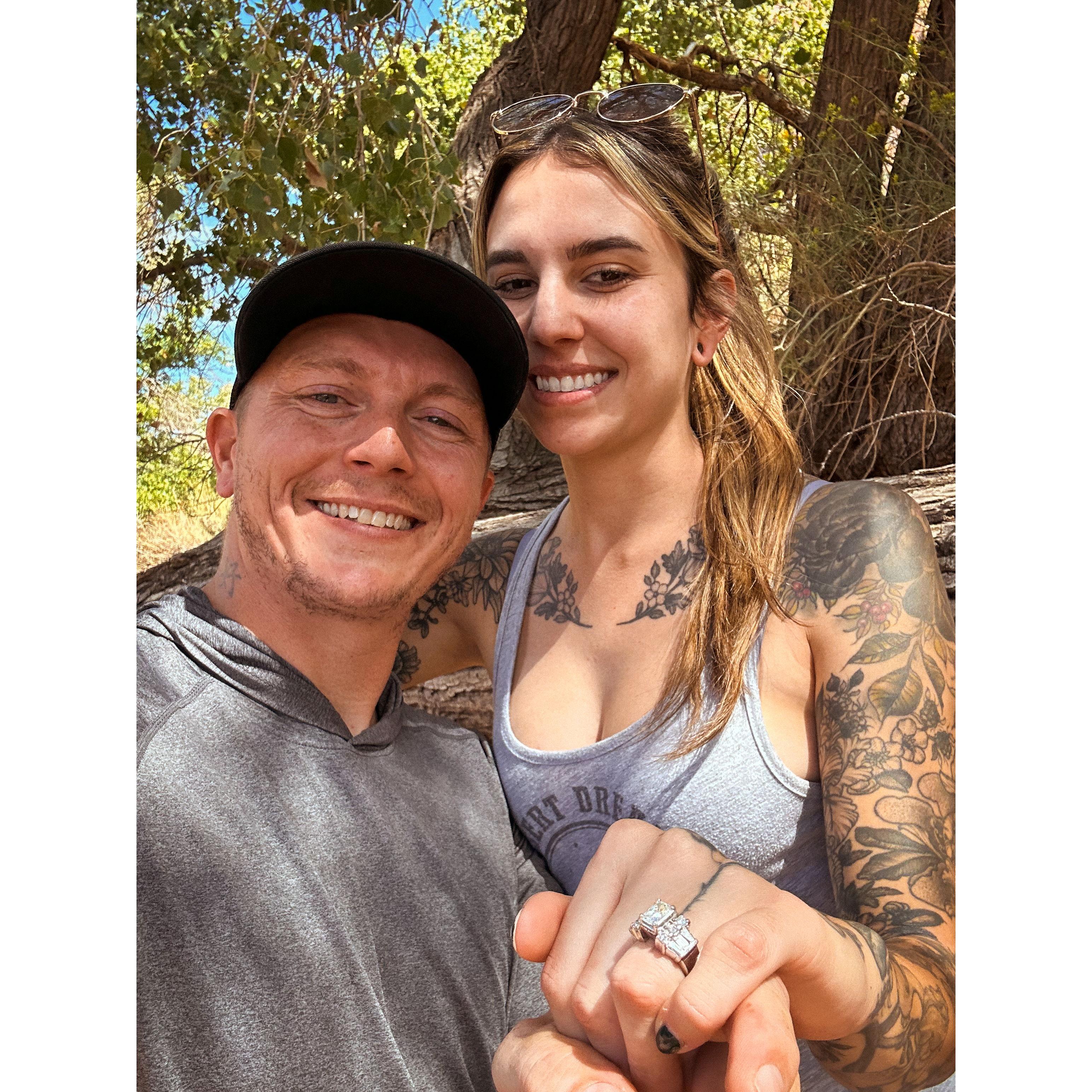 Our first photo as a engaged couple!