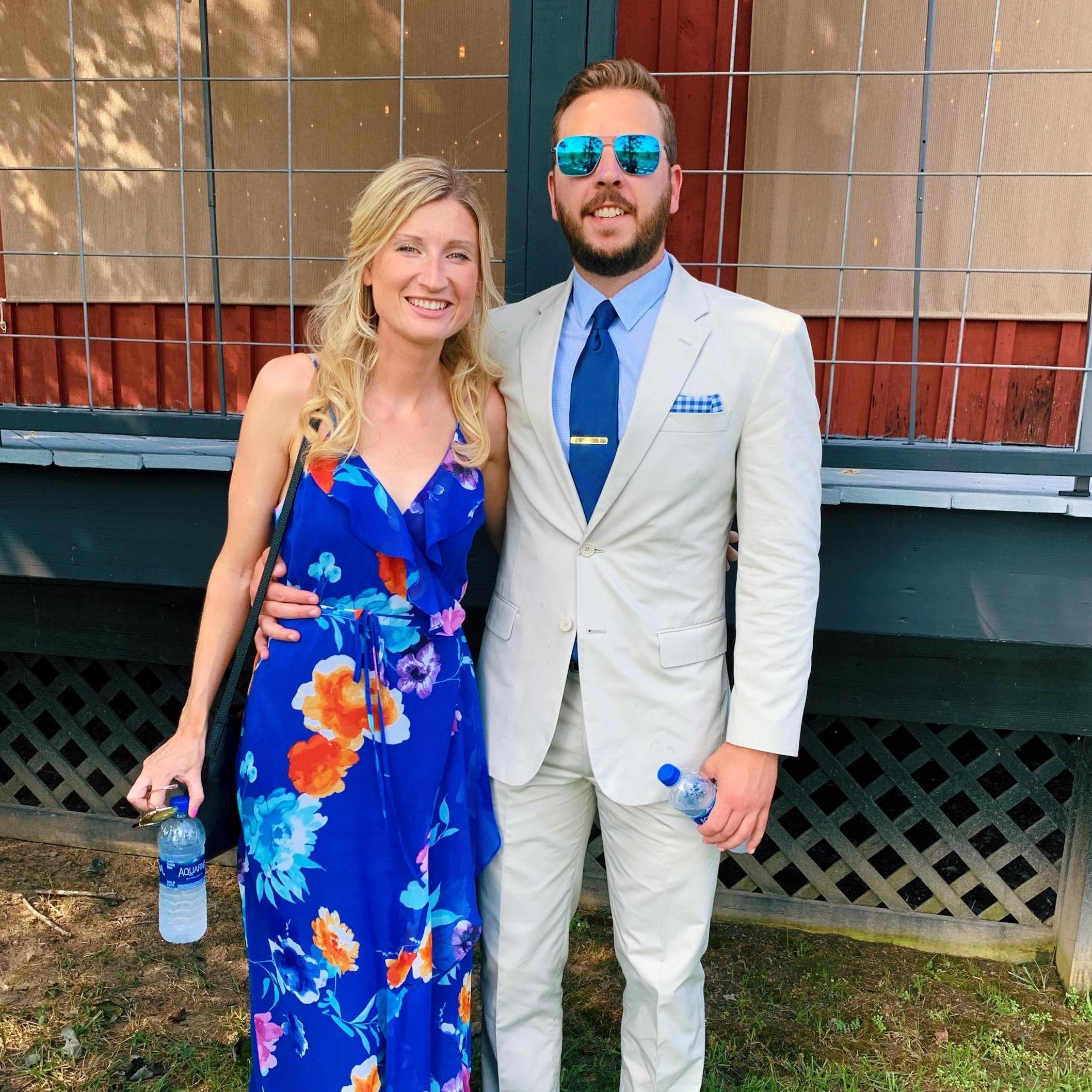 WahooWah! Getting ready to celebrate the marriage of a fellow Hoo outside Charlottesville.