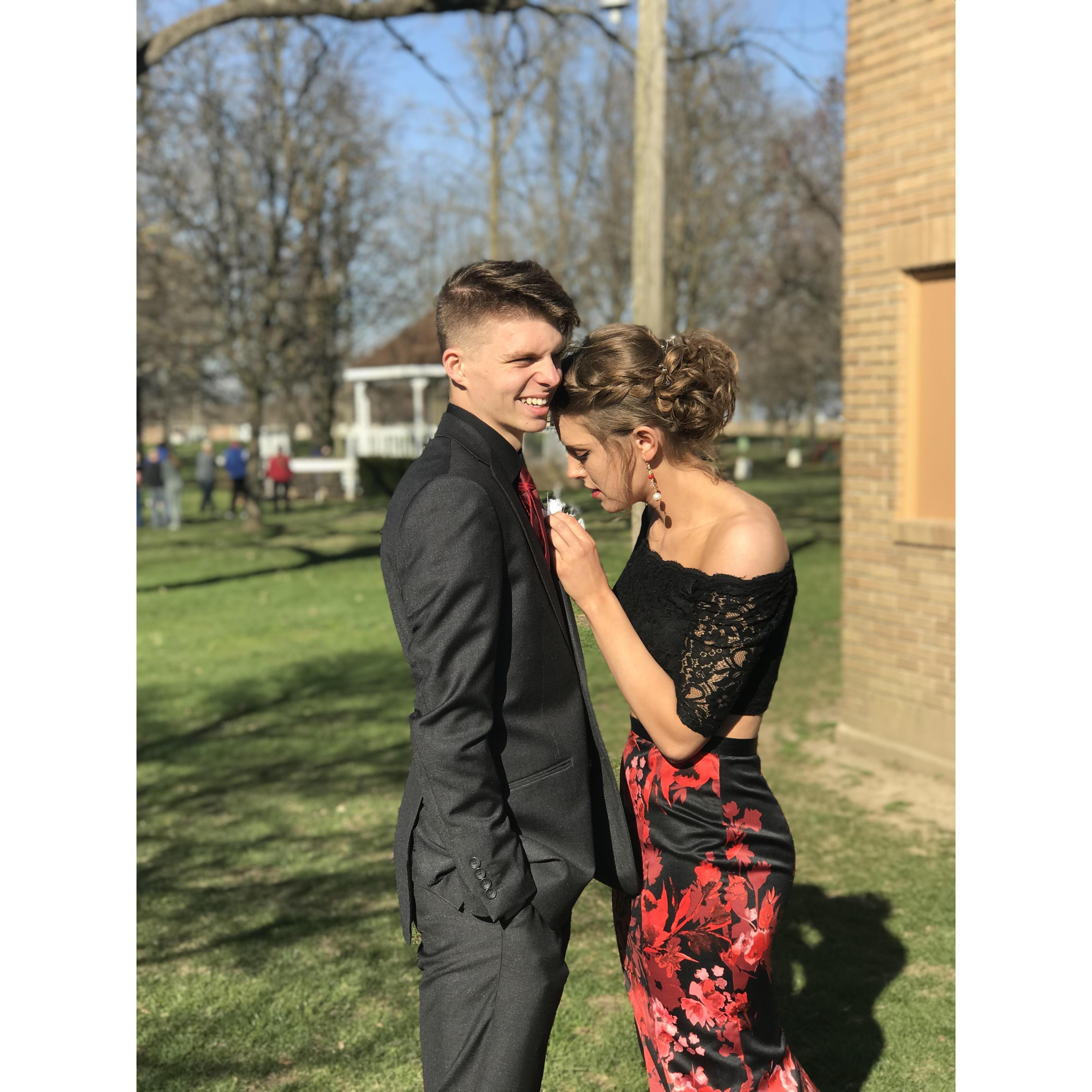 Maleah and Tristen at her junior Prom