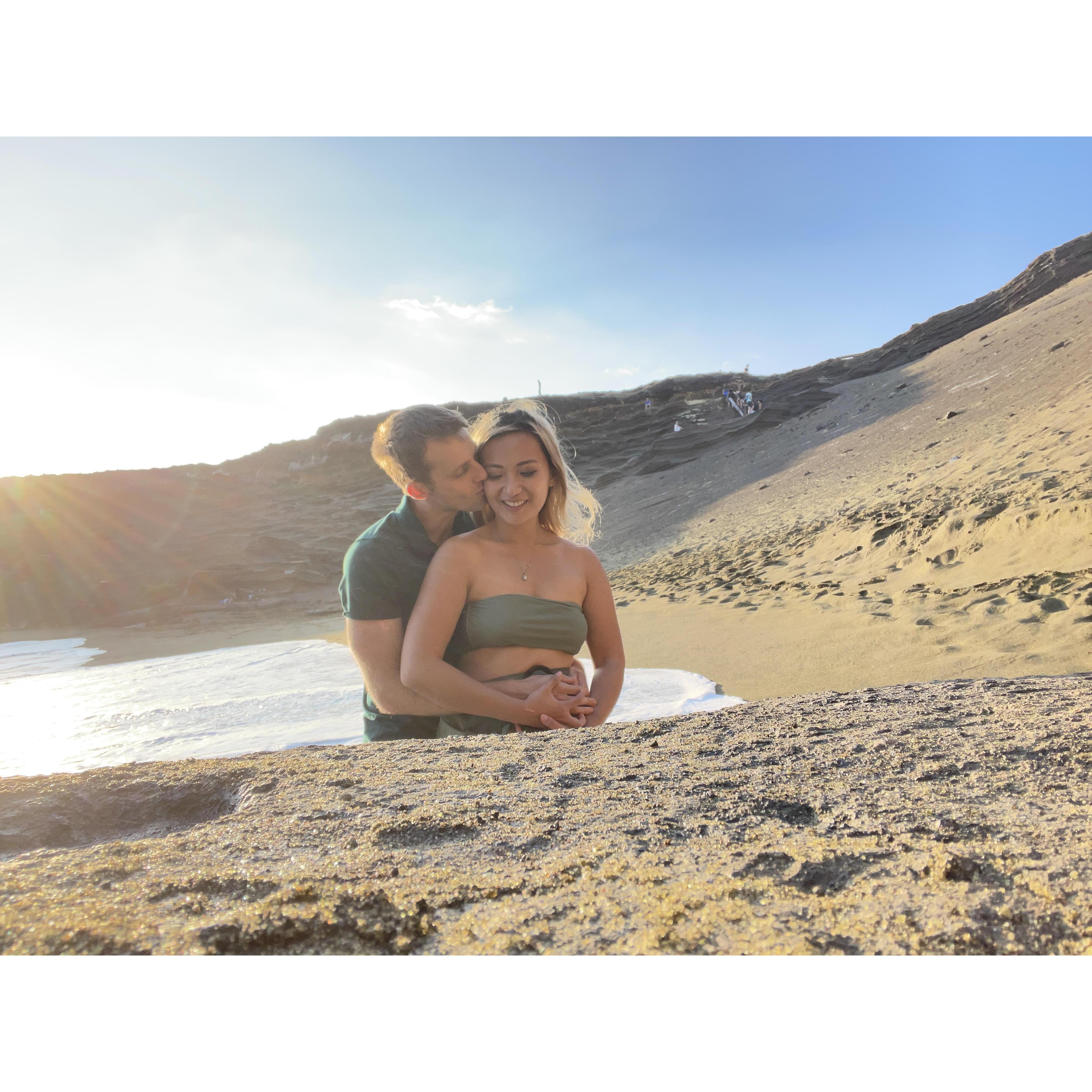 Spending Christmas together in Hawaii in 2020.