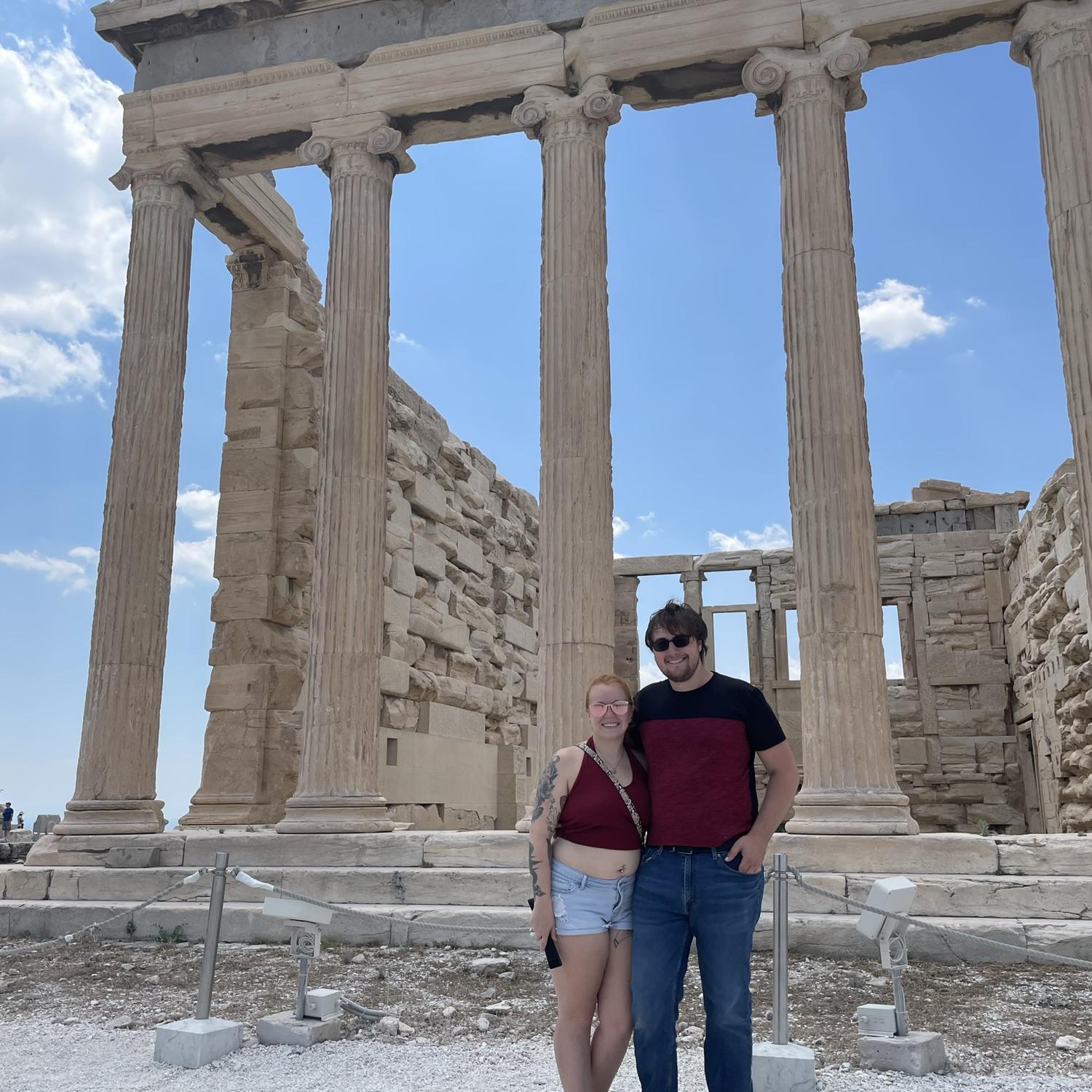 Visited the Parthenon while in Athens, Courtneys first time traveling outside of North America