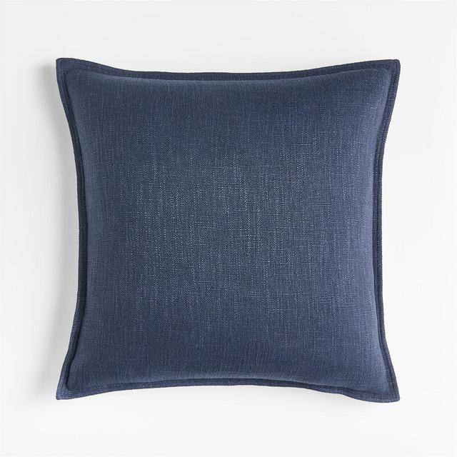 Indigo 20" Laundered Linen Pillow Cover