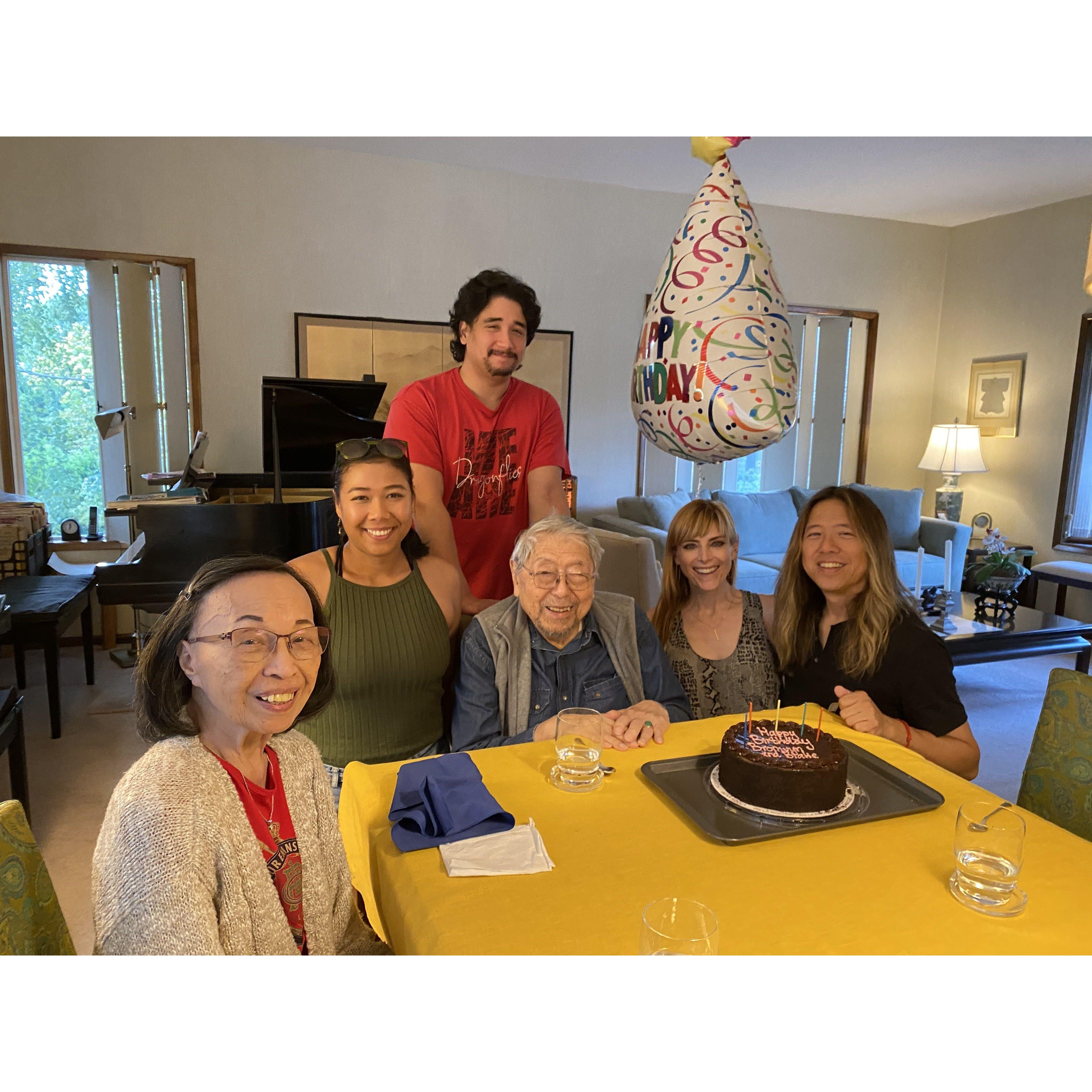 Joint birthday celebration with Blake's family, 
August 2023