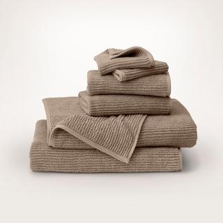 Turkish Ribbed 6-Piece Bath Towel Set