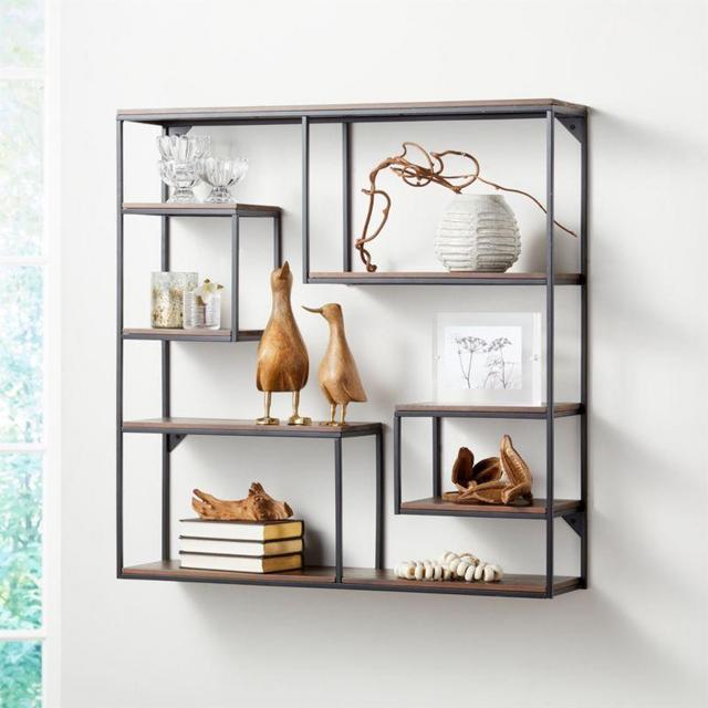 Decker Wood Cube Wall Shelf