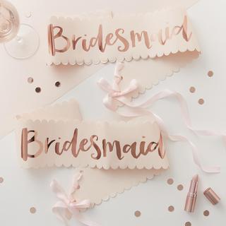 Bridesmaid Sash, Set of 2