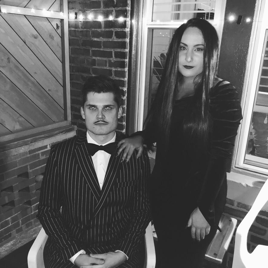 Halloween is our favorite holiday - Morticia and Gomez Addams